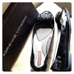 Black patent leather flats